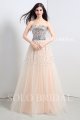 Champagne a line sequin bridesmaid dress A16113