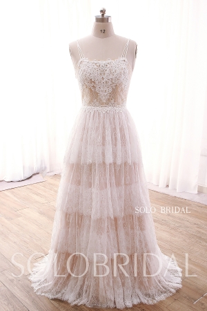 Blush A line Layers Lace Wedding Dress DPP_0052